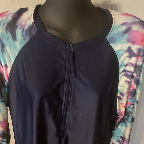 XXL Free Country blue dry fit sunblock long sleeve pullover shirt top - Picture 4 of 16